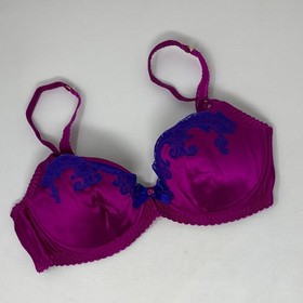 Agent Provocateur Molly Purple Silk Bra 34D New