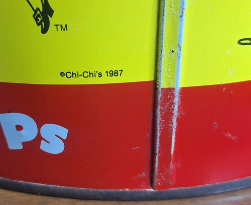 Vintage 1987 Chi-Chi's Chips Tin - Picture 8 of 8