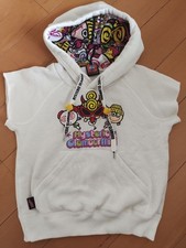 HYSTERIC GLAMOUR Kids Hoodie Top White Cotton Blend Size 100cm Slight Flaws