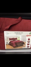 Comforter Set Queen Ombre Beige 7 Pieces, Colorful Abstract Art