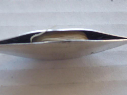 Antico strumento pizzo navetta chiacchierone argento sterling repousse floreale epoca vittoriana - Foto 6 di 16
