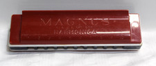 Vintage 1950s Magnus Plastic Harmonica - Red International Plastic Harmonica For