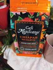 CAFE MEXICANO/CHIAPAS RESERVE/MEDIUM DARK  ROAST/GROUND COFFEE 🫖☕🇲🇽