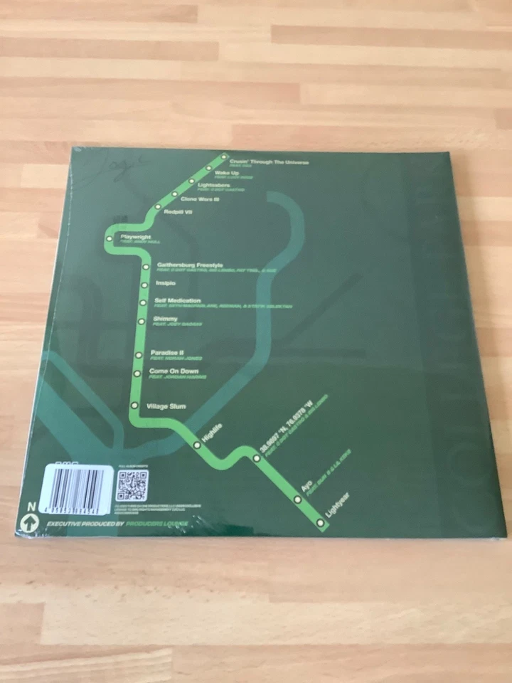 Logic - College Park - New & Sealed Ltd Edition 2x 12" Neon Green Vinyl (2023) - Image 3 of 4