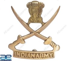 Cross Sword & Indian Army Brass Decal Badge For AJS BSA Royal Enfield Triumph