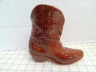 Vintage Frankoma Pottery# 133  Cowboy Boot Vase Brown 7" Tall