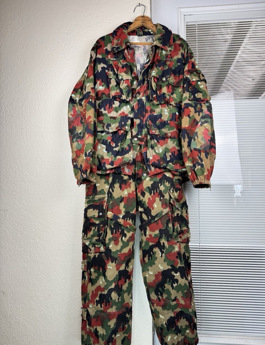 60s German スカジャン Vintage 60s 70s Swiss Army M70 Alpenflage Camo Full Military Parka