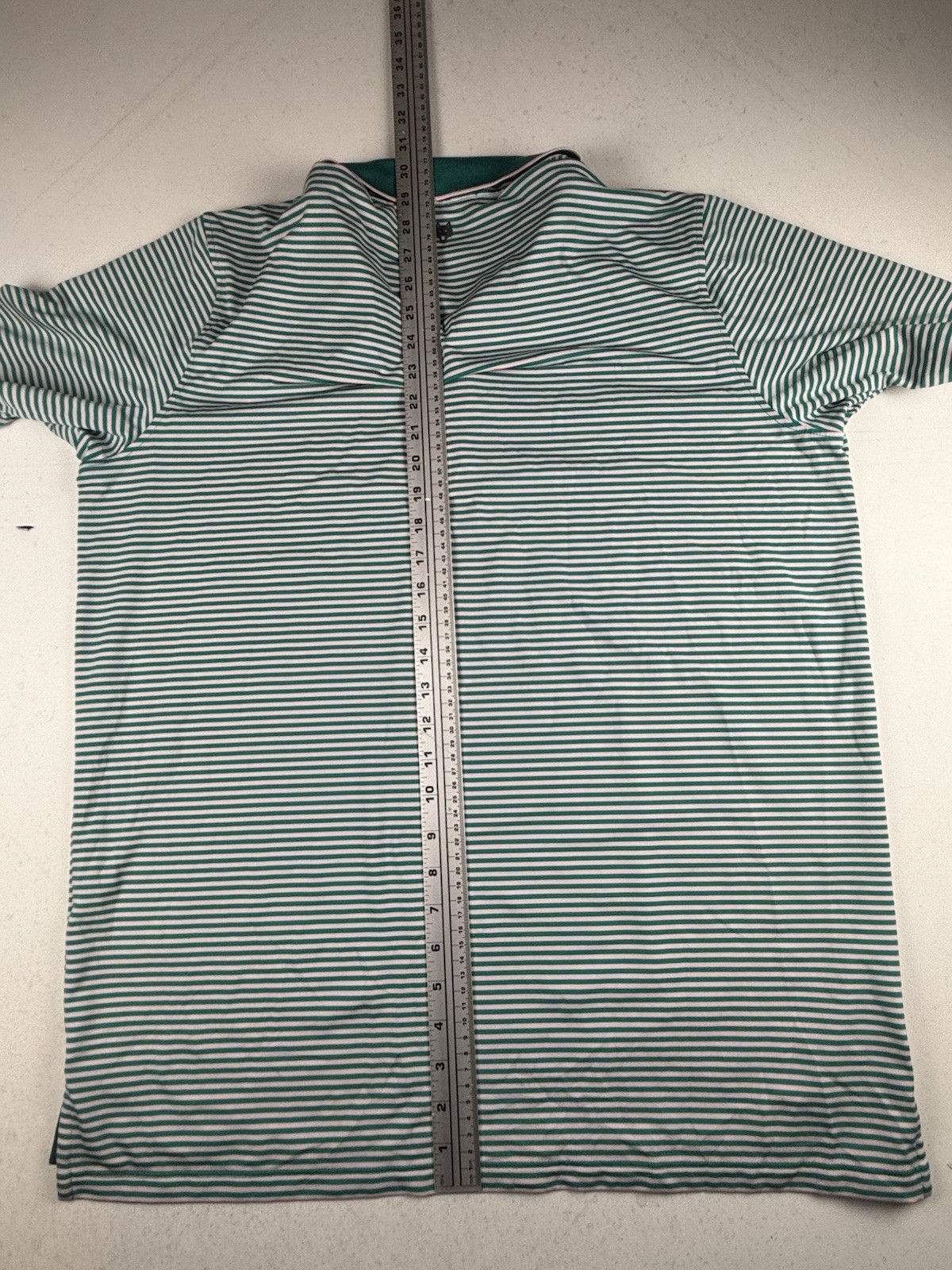 Greyson Polo Shirt Men Large Stripe Golf Performance Stretch Wicking Peru