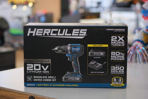 Hercules HCB91K1 20V 1/2" Brushless Bohrschrauber Akku & Ladegerät OPEN BOX