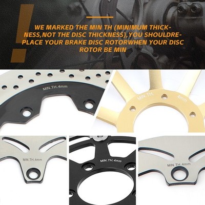 Front Brake Rotors Pads For Kawasaki GTR 1400 Concours ABS 08-22