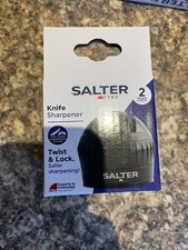 Salter Knife Sharpener Twist & Lock Auction Grip For Safer Sharpening chef cook 