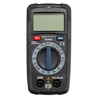 Amazon Commercial Digitalmultimeter kompaktes Taschenformat, zählt bis 2000, NCV