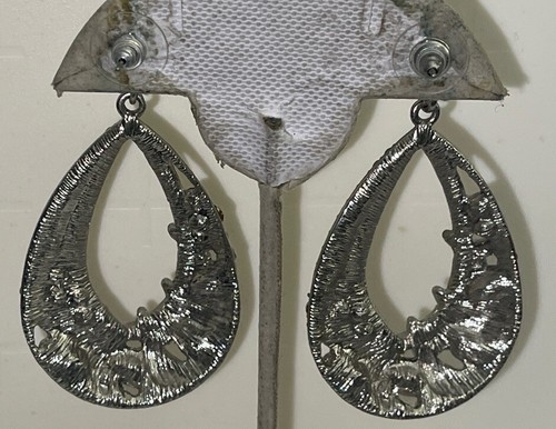 Vintage Ohrringe Silber Strass Hochzeit F-70 - Bild 5 von 7