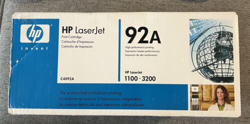 NEW GENUINE OEM HP LASERJET 92A C4092A BLACK TONER TONER CARTRIDGE FOR 1100/3200 - Picture 1 of 3