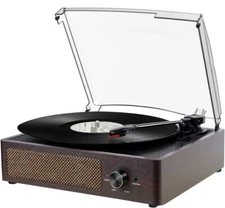 Wireless Turntable Vinyl Player Bluetooth -33,45, 78 RPM selectable  -NEW