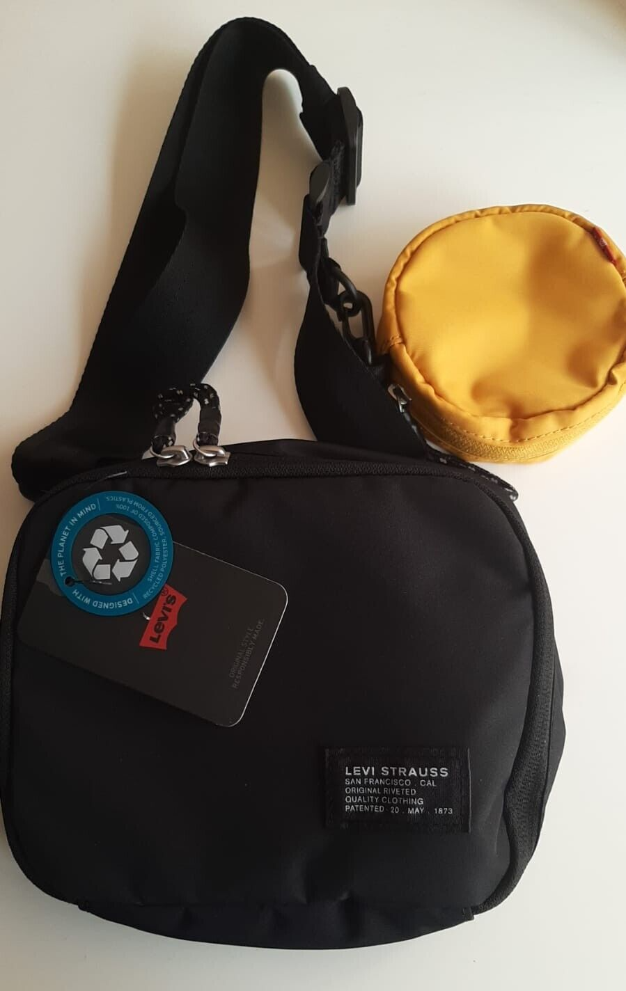 Crossbody Bag Levi's Modular Gift 2 bags in one Black/ Yellow V.Rare Cas-image