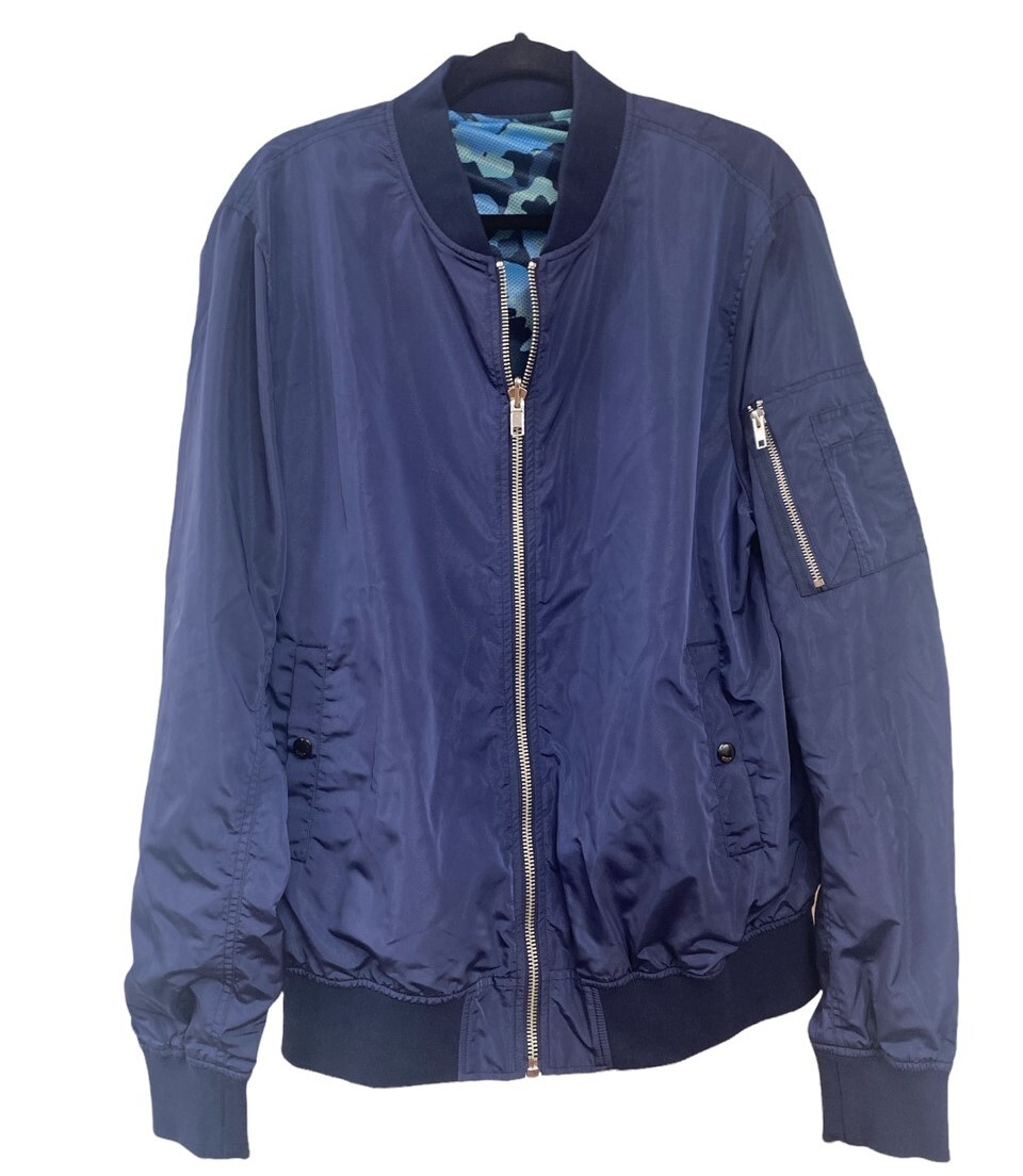 Cult of Individuality Men's Reversible Nylon Bomber Jacket, XXL Cult of Individuality Men's Reversible Nylon Bomber Jacket, XXL