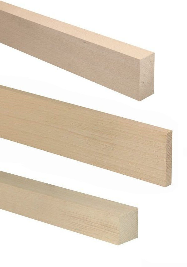 Holzstab Leiste Buchen-Stäbe Bastelholz Werkholz natur Flach Leisten Stab eckig