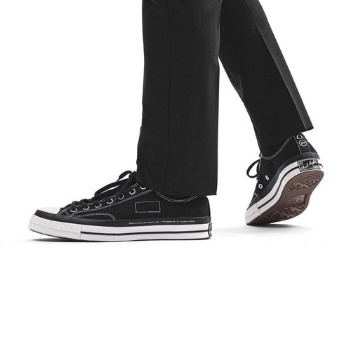 Fragment Design x MONCLER x Converse Chuck 70 Low “Black” - Men’s Size 9.5 - Picture 8 of 20