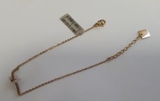 ZAG Bracelet chaîne fine doré avec pierre lune blanc bijoux femme 15 cm /EBRQ