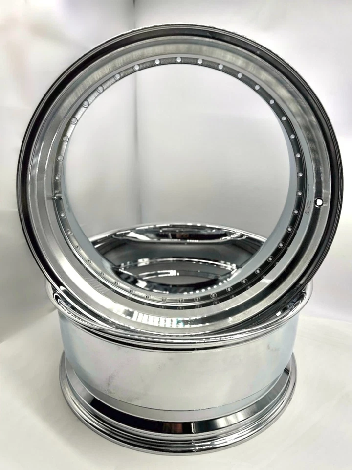 ¡BARRIL CROMADO 26X9 CON LABIO DE 3,5 PULGADAS 40 AGUJEROS!! Foto 3 de 4