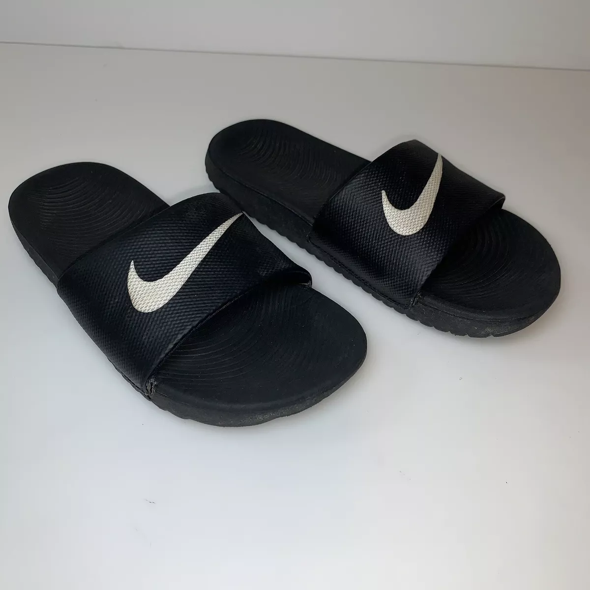 boleto Entender Bosque Nike Kawa Youth Slide Black White Kids&#039; Size 2Y 819352-001 Swoosh |  eBay