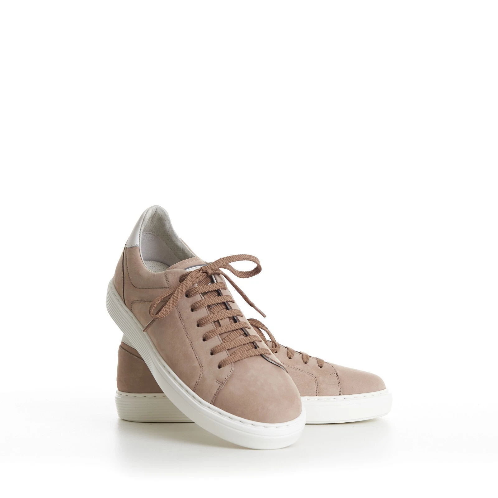 Brunello Cucinelli — BRUNELLO CUCINELLI 950$ Beige Low-top Sneakers - Nubuck, Leather-Trim