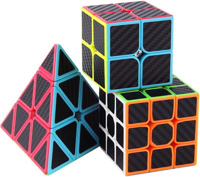 Cube Magique Lot de 2x2x2 3x3x3 Pyramid Cube Puzzle fluide Roxenda Speed Cube Set