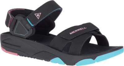 Merrell Mens Black Sandals Belize Convert Black Beach Pool Sandals