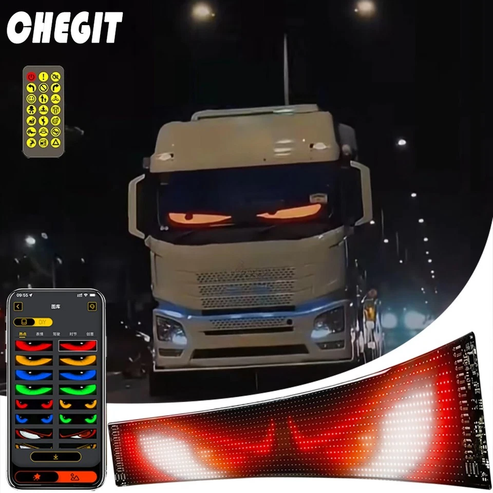 Truck Specific Devil's Eye LED Screen Car Eye Light Truck Dynamic LED Light uk - Image 3 of 4