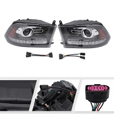 For 2013-2018 Dodge Ram 1500/2500/3500 Halogen Headlights Headlamp w/ LED DRL