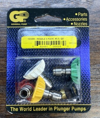 #ad #ad Genuine General Pump 105086 Nozzle 5 Pack #5.0 QD 1 4” Quick Connect USA Made $22.99