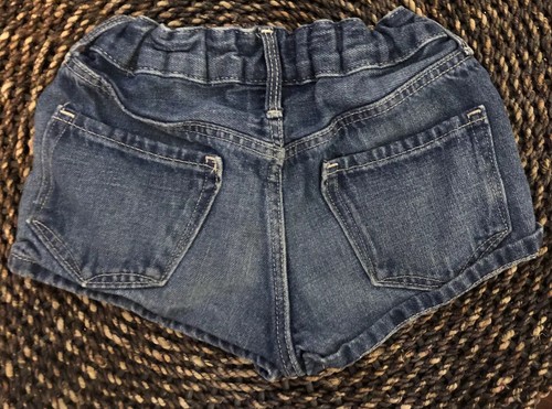 H&M Girls Jean Shorts Medium Wash Size 6-7Y Short Shorts Elastic Waistband - Picture 8 of 10