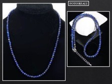 Collana Lapislazuli sfere lisce 4 mm