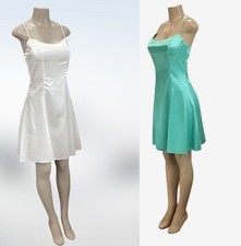 Women's Satin Full Slip Spaghetti Strap Nightdress Lingerie Chemise Nightgown S