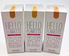BENEFIT HELLO FLAWLESS OXYGEN WOW SPF25 BRIGHTENING  MAKEUP 1OZ/30 ML YOU PICK!