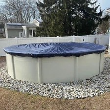 Winter Block Winter Pool Cover for Above Ground Pools, 15’ Ft., Round Winter and