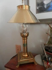 Brass Orient Express Paris Istanbul Claw Foot RR Desk Lamp works adults gift