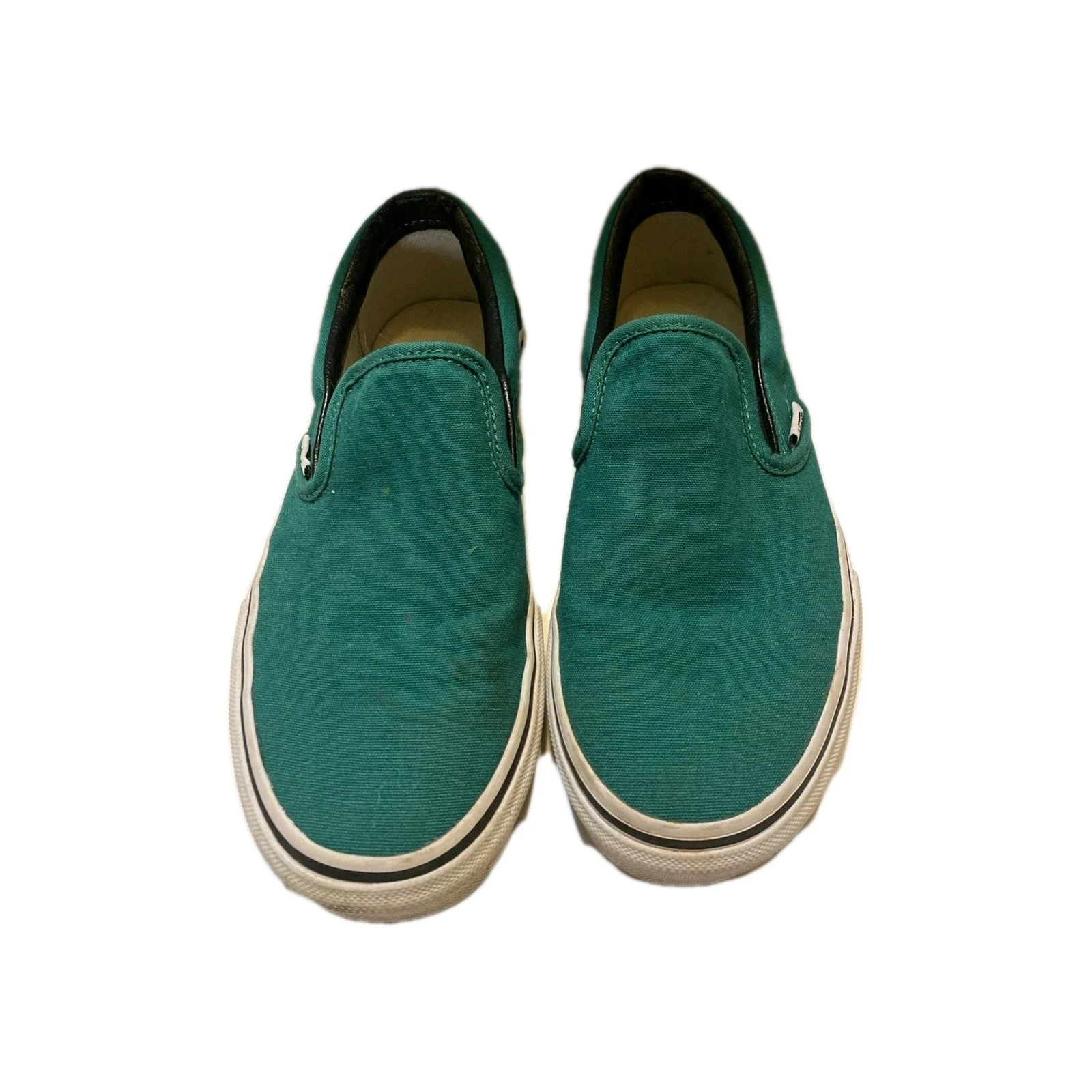 Vans Customs Green Slip On UNISEX Sz Mens 5 Women’s 6.5 Great condition