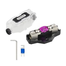 Mini-ANL Fused Distribution Block, 1 X 4 Gauge in / 1 X 4/8/10 Gauge Out Fuse...