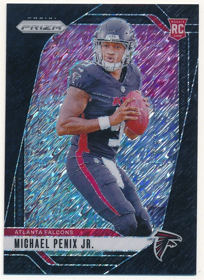 MICHAEL PENIX JR 2024 PANINI PRIZM #378 RC BLACK SHIMMER PRIZMS FALCONS SP 1/1