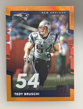 2017 Panini Donruss #17 Test Bruschi Orange Jersey Number /54 Patriots.B#-65