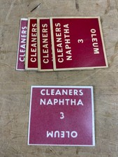 LOTE DE 5 LIMPIADORES DE ACEITE ESTÁNDAR DE COLECCIÓN AÑOS 50 60 NAFTA ESTANISOL ETIQUETA SIGNO #AA