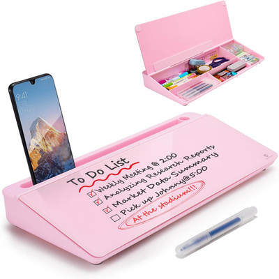 Desktop Whiteboard Dry-Erase-Board - Computer Keyboard Stand White Board Surface