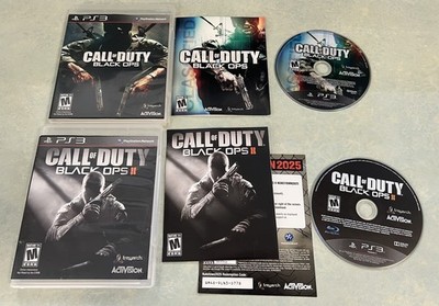 Call of Duty Black Ops 1 & 2 Sony Play Station 3 PS3 Lot Complete
