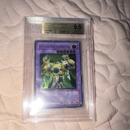 Yu-Gi-Oh! Elemental Hero Thunder Giant 1st Ed Ult Foil TLM-EN036 BGS 9.5 2005