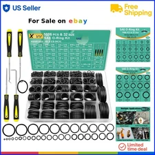 SAE O Ring Assortment Kit 1086 pcs Buna Rubber Sealing Repair for Plumbing