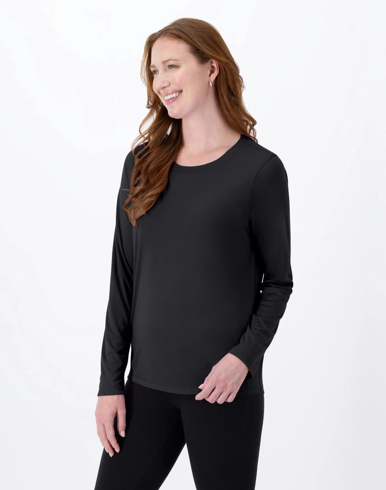 Camiseta de manga larga Hanes deportiva fresca DRI para mujer camiseta de rendimiento ropa deportiva S-2XL Foto 2 de 4