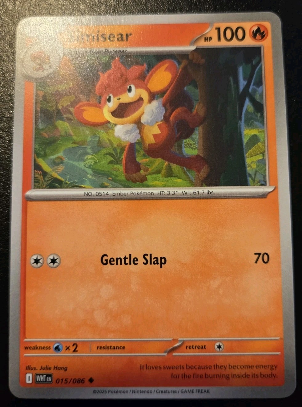 Simisear 015/086 Uncommon Scarlet & Violet: White Flare Pokemon TCG