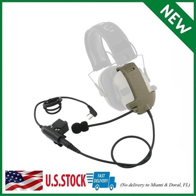 Microphone & PTT for Walker's Razor Noise Cancelling Headphones Tan